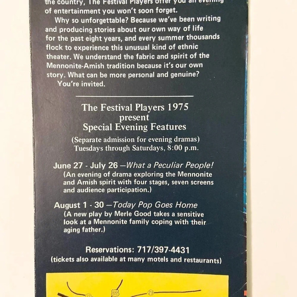 Vintage 1975 Dutch Family Festival Pennsylvania Travel Brochure Souvenir - Picture 3 of 9